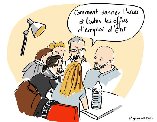 reportage dessiné chez EDF