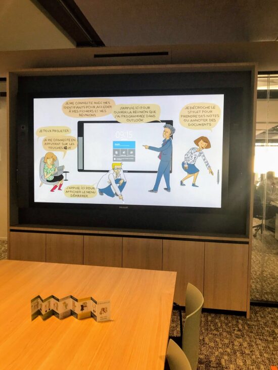 visuel pour un fond d'écran de la surface hub de chez Microsoft